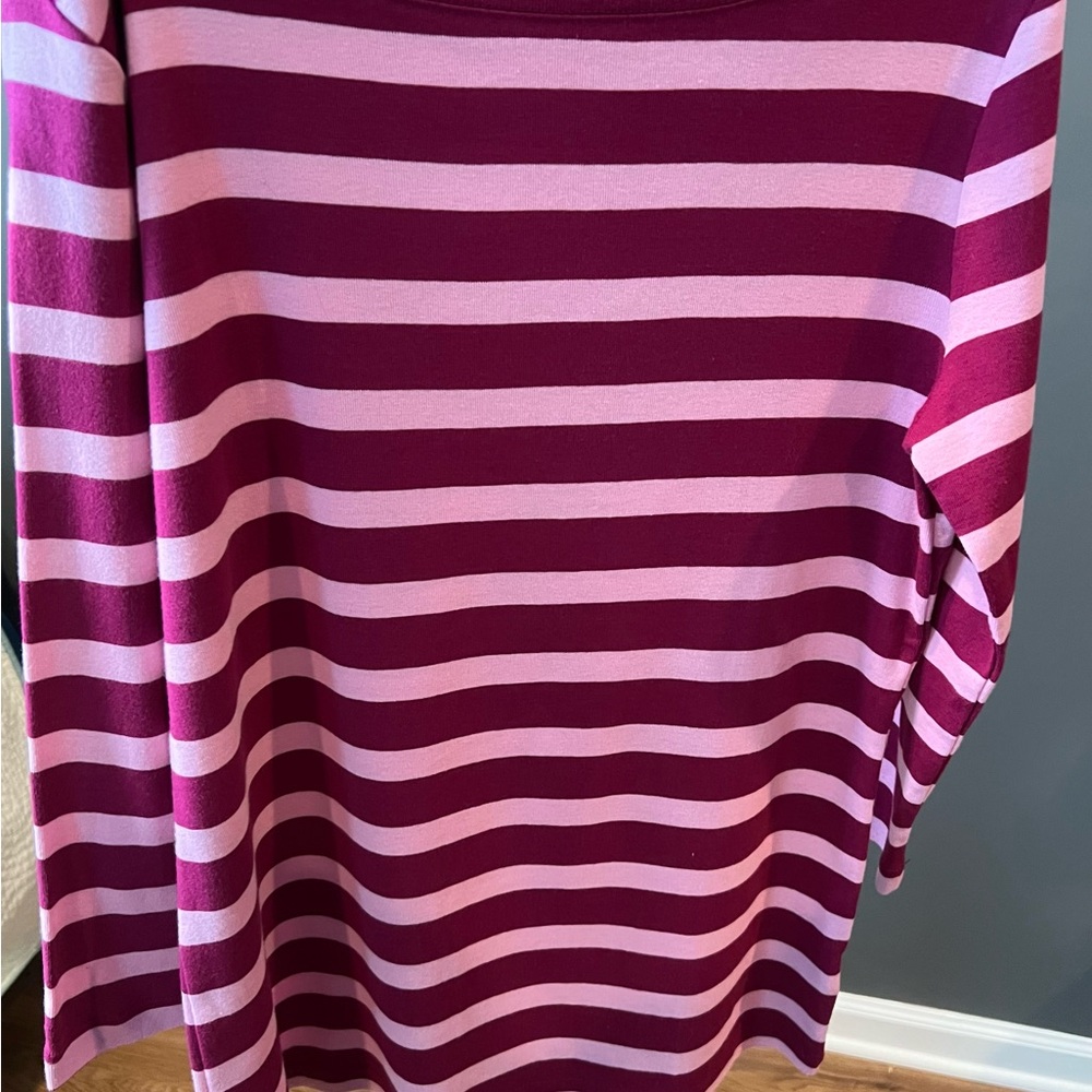 Talbots Stripes Pink and Raspberry Top - Picture 3 of 3